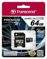 64 Gb Transcend class 10 90Mb/s TS64GUSDU1 Карта памяти MicroSDXC
