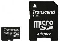 16 Gb Transcend Class10 TS16GUSDHC10 adapter microSDHC