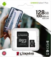 128 Gb MicroSDXC Kingston class 10 100Mb/s Canvas
