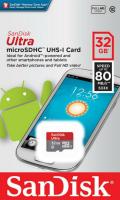 16 Gb SanDisk Ultra 80Mb/s б/ад SDSQUNS-016G-GN3MN Карта памяти MicroSDHC