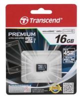 16 Gb Transcend class 10 90Mb/s б/ад TS16GUSDCU1 Карта памяти MicroSDHC