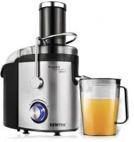 CENTEK CT-1215 черный/сталь Соковыжималка