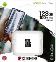 128 Gb MicroSDKingston class10 100Mb/s б/ад Canvas