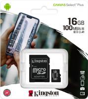 16 Gb MicroSDHC Kingston class 10 100Mb/s  Canvas