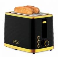 BRAYER 2100BR черный с золотым  Тостер