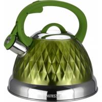 VITESSE VS-1122 зеленый  Чайник со свистком