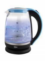 BEON BN-3025 черный/голубой  Чайник