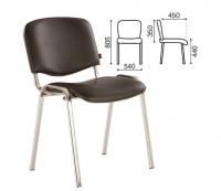 BRABIX Iso CF-001 хром каркас кожзам черный