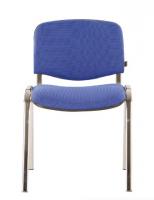 BRABIX Iso CF-001 хром каркас ткань синяя с черным