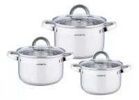 ALBERG AL-2016 кастрюли 2,0/3,0/4,0л Набор посуды