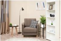 Кресло Лора серо-коричневое