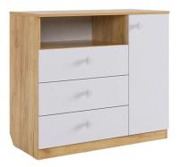 Комод Форсаж дуб крафт золотой / белый