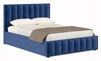 Кровать Анкона велюр темно-синий
