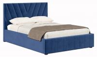 Кровать Палермо велюр темно-синий